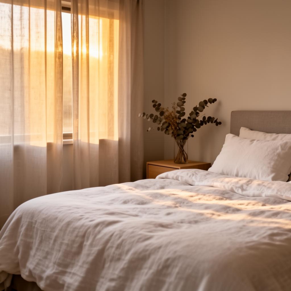 Bright clean bedroom